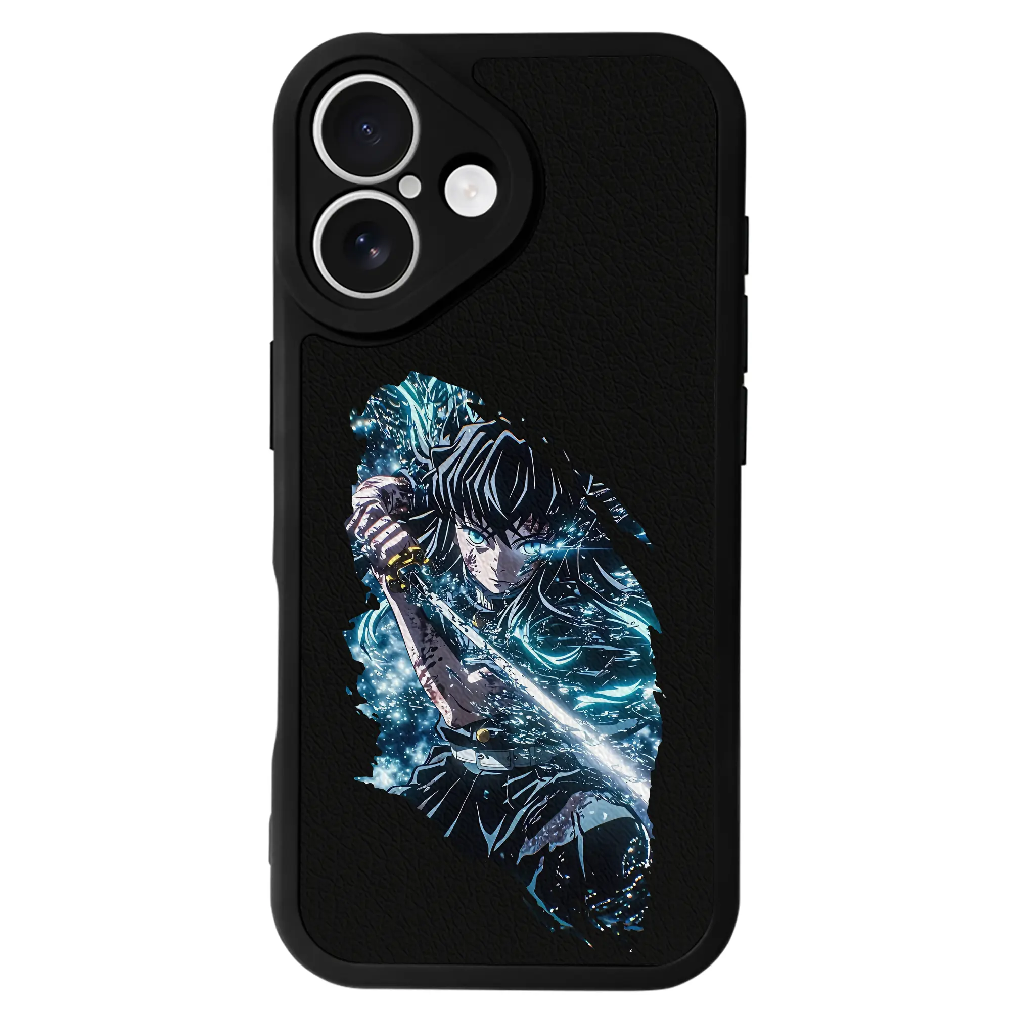 鬼滅の刃 グッズ,時透 無一郎 - IPhone 16シリーズ対応 ・ シリコンスマホケース ・ レザー調 ・ 高精度フィット ・ 耐衝撃 ・ ワイヤレス充電対応 ・ 精密カット